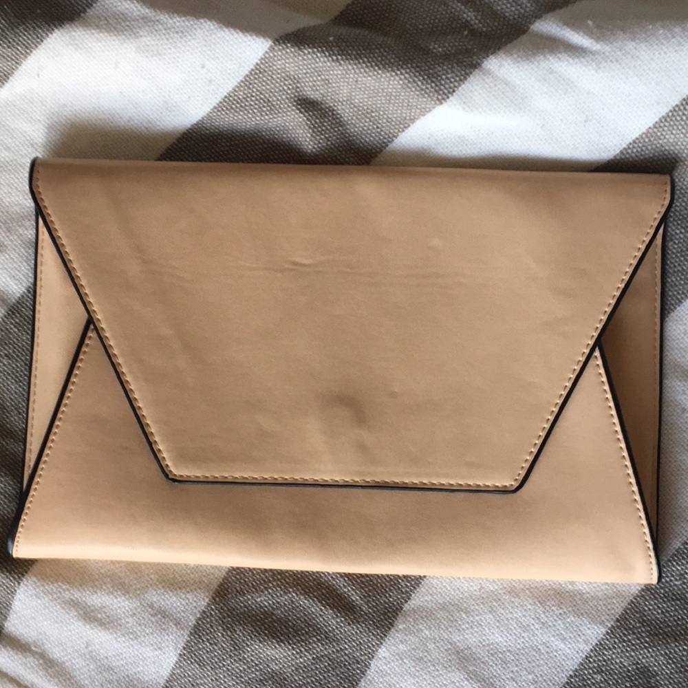 Tan Leather Zara Clutch